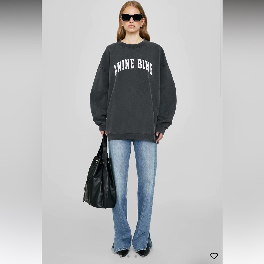 ANINE BING Tyler Sweatshirt in Gray size Large.NWOT - Picture 1 of 11